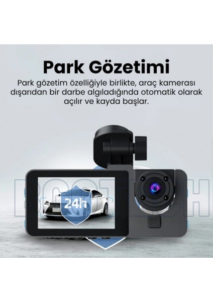 3 Kameralı Araç Içi Hd Kamera 1080P Full Hd, Wifi, Gece Görüş, G-Sensör Dashcam Y15 fiyatları