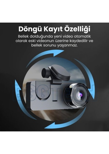 3 Kameralı Araç Içi Hd Kamera 1080P Full Hd, Wifi, Gece Görüş, G-Sensör Dashcam Y15 fırsatları