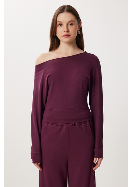 Yumuşak Modal Bluz Pantolon Takım LCI0060 Mürdüm fırsatları