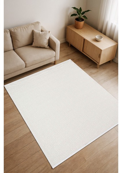 Veranda Rima Krem Bej Geometik Desenli Halı fiyatları