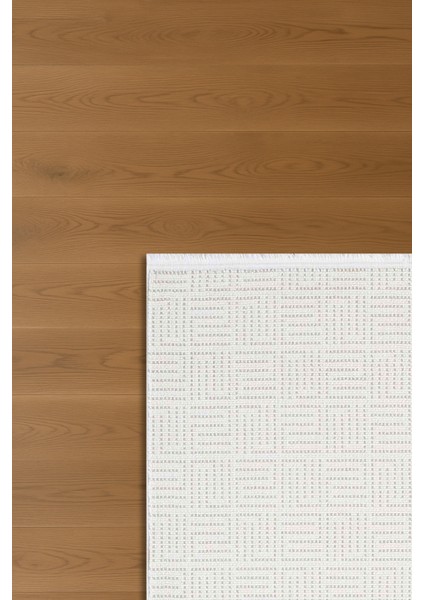 Veranda Rima Krem Bej Geometik Desenli Halı modelleri