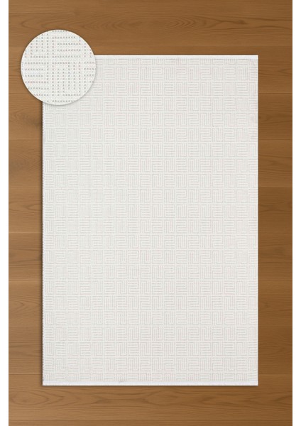 Veranda Rima Krem Bej Geometik Desenli Halı fırsatları