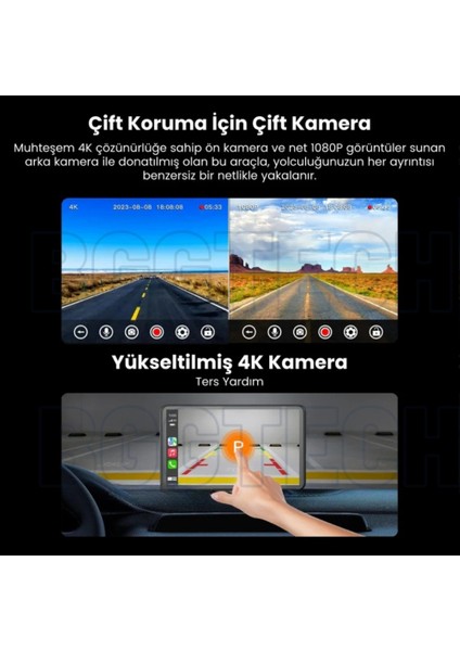 X2 Carplay Akıllı Araç Ekranı Apple Android Uyumlu 9.2” 4K Hd Görüntü, Kablosuz Bağlantı, Arka Kamera Dahil fiyatları