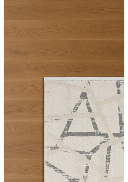 Gloria Eloa Gri Bej Geometik Desenli Halı modelleri