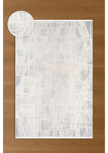 Joli Erai Gri Geometik Desenli Halı fırsatları