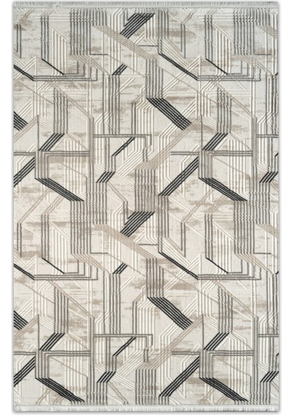 Estefan Hila Bej Gri Modern Salon ve Oturma Odası Halısı