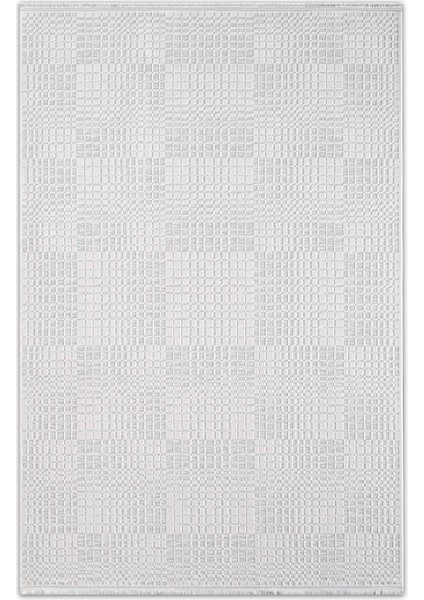 Seren Zani Gri Bej Geometik Desenli Halı