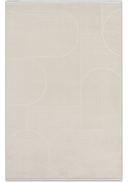 Gloria Tali Bej Modern Geometik Desenli Halı