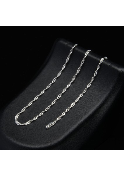 30 Mikron Singapur Gümüş Zincir