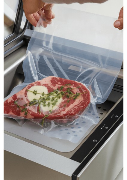 Endüstriyel Vakum Poşet Torba Et Tavuk Peynir Gıdayla Temasa Uygun 160 Mikron Düz 29X18 cm 50 Adet fiyatları