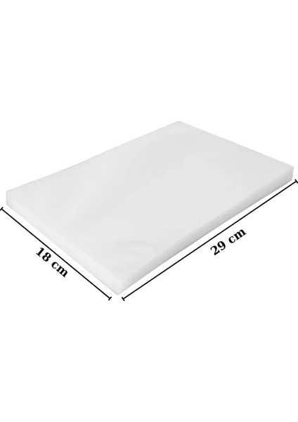Endüstriyel Vakum Poşet Torba Et Tavuk Peynir Gıdayla Temasa Uygun 160 Mikron Düz 29X18 cm 50 Adet indirimleri