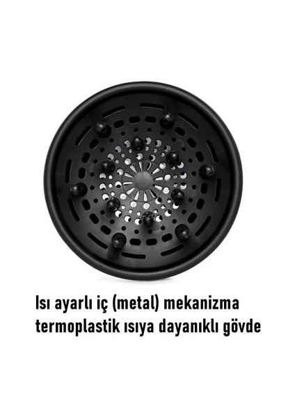 Bfs Isı Ayarlamalı Fön Için Difüzör Vigo Başlık Dönerli Profesyonel