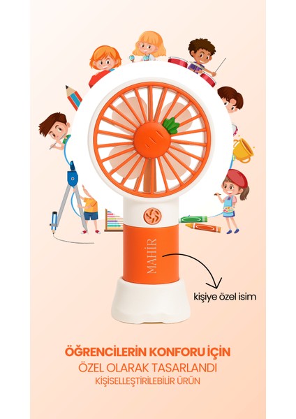 Kişiye Özel Isimli Mini Fan Soğutucu Vantilatör Kişiselleştirilmiş Hediyelik Şarjlı Mini Fan fiyatları