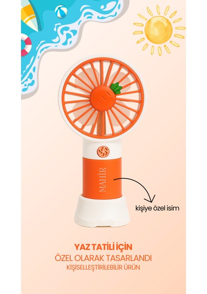 Kişiye Özel Isimli Mini Fan Soğutucu Vantilatör Kişiselleştirilmiş Hediyelik Şarjlı Mini Fan modelleri