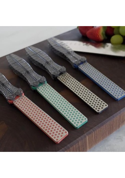 Diafold Diamantschärfer - Doppelseitig - Schwarz/ - Blau/grob - Mit Wasser Oder Trocken Verwendbar - Griffe fiyatları