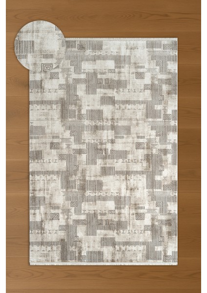 Estefan Cera Bej Kahverengi Modern Salon ve Oturma Odası Halısı fırsatları