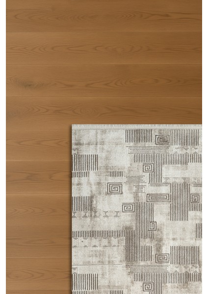 Estefan Cera Bej Kahverengi Modern Salon ve Oturma Odası Halısı modelleri