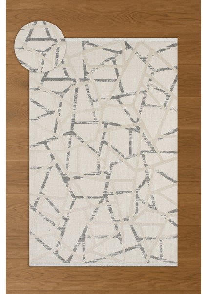 Gloria Eloa Gri Bej Geometik Desenli Halı fırsatları