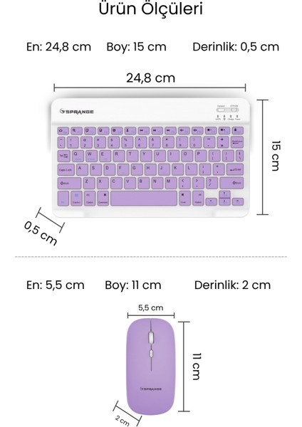 Tablet ve Telefonlar Için Bluetooth - Wireless Klavye ve Mouse Set fırsatları