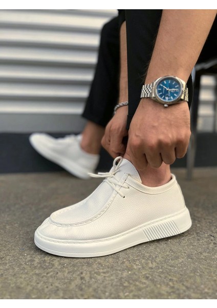 JY170 Tornado Bağcıklı Cilt Erkek Günlük Spor Klasik Ayakkabı Cbt - Beyaz modelleri