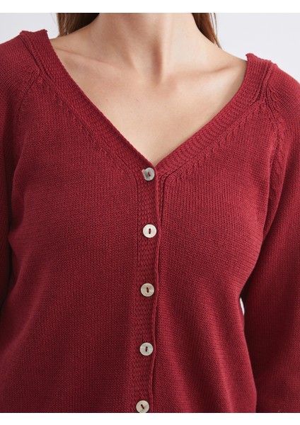 V Yaka Kadın Triko Hırka modelleri