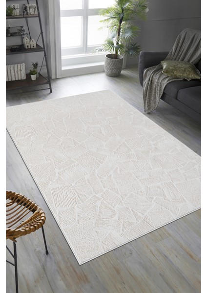 Krem Beyaz Bohem Modern Salon Halısı – Toz Tutmaz, Antialerjik & Antibakteriyel – Oturma Odası ve Yolluk Halı fırsatları