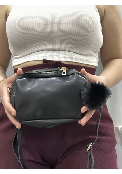 Mtxdpn Ponpon Siyah Cilt Çanta (Beden: Standart) modelleri