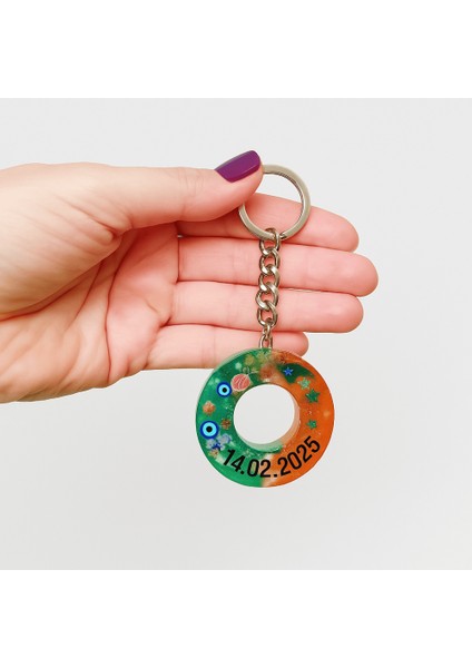 O Harfi - Kişiye Özel - Epoksi Reçine Anahtarlık - El Yapımı - Çelik Tokalı fiyatları