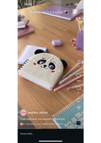 BACK2FUN Yumuşak Dokulu Peluş Defter fiyatları