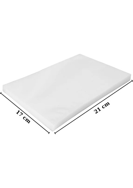 Endüstriyel Vakum Poşet Torba Et Tavuk Peynir Gıdayla Temasa Uygun 65 Mikron Düz 21X17 cm 50 Adet indirimleri