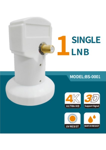 BS-0001 Unıversal Single 1'li ( Tekli ) Lnb