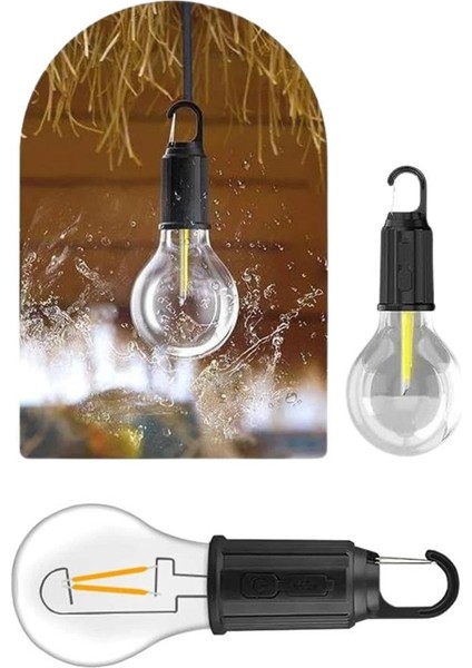 Bfs Taşınabilir Şarjlı LED Ampul Askılı Lamba Kamp Bahçe Lambası