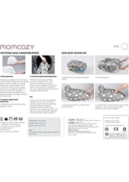 Emzirme Yastığı Ayarlanabilir Bel Kayışı ile Konforlu Destek 60x71x16 cm