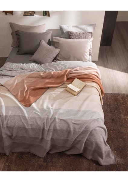 Thauzon Çift Kişilik Jakarlı Pamuklu Battaniye - Renkli fırsatları