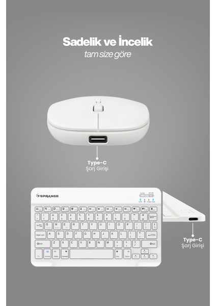 Tablet ve Telefonlar Için Bluetooth - Wireless Klavye ve Mouse Set modelleri