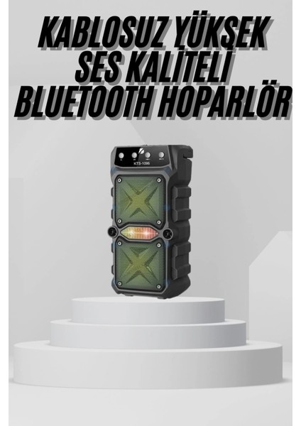 Bfs Bluetooth Hoparlör Yüksek Ses Kaliteli Büyük Boy Çift Çıkışlı Ses Bombası