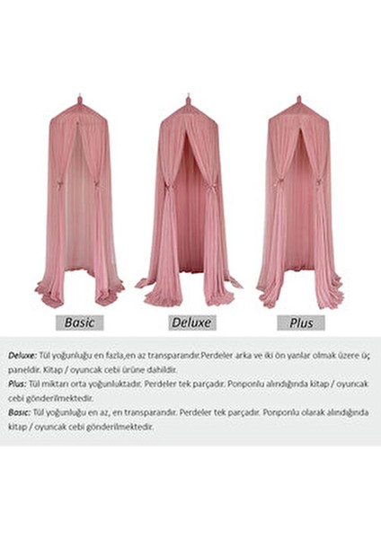 Deluxe Tül Cibinlik Dusty Lilac Renkli Tasarım 65 Cm Çap 280 Cm Uzunluk