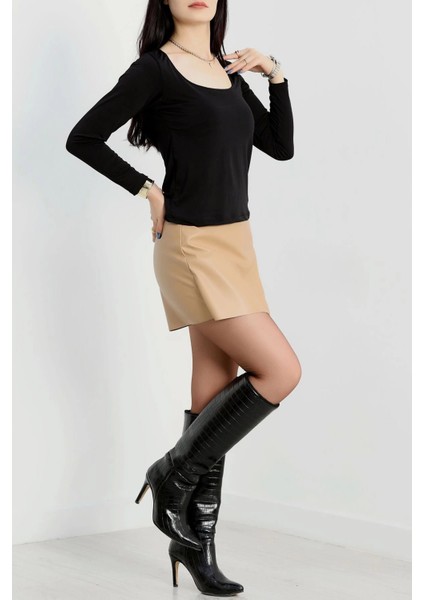 Mtxdpn U Yaka Kaşkorse Bluz Siyah A132 (Beden: M) modelleri