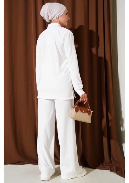 Mtxdpn Gömlek Yaka Fitilli Salaş Ikili Takım Beyaz T4300 (Beden: Xl) modelleri