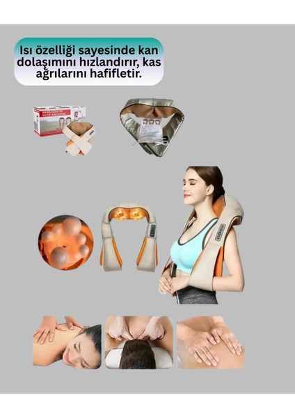 Bfs Ovmalı Isıtmalı Boyun Omuz Bel Masaj Aleti Kas ve Eklem Ağrılarına Etkili fiyatları