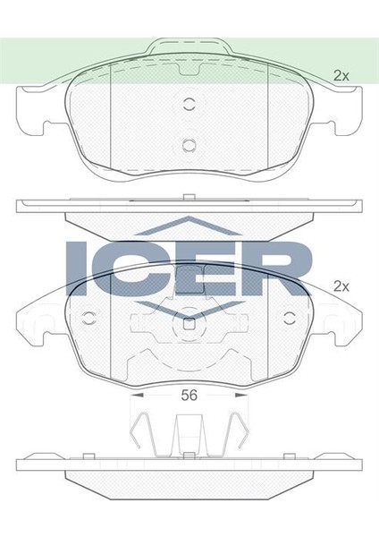 Balata On Peugeot Partner Tepee 1.6 Hdı 75 Hp 2008-/CITROEN Berlıngo 1.6 Hdı 2008-/ C4 G.pıcasso 1.6 Hdı 2006-/ C4 Pıcasso 1.6 Hdı 2006-2013/ C4 1.6 Hdı 2009-/ Ds4 1.6 E-Hdı 2011-/ C4 1.6 2009- 425361