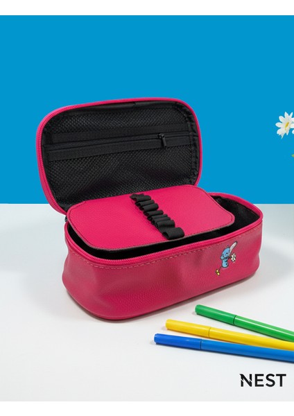 My Melody Baskılı Sunii Deri Lüks Pembe Kalem Kutusu Kalemlik Kırtasiye Okul indirimleri