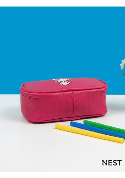 My Melody Baskılı Sunii Deri Lüks Pembe Kalem Kutusu Kalemlik Kırtasiye Okul