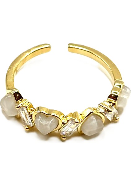 Kedi Gözü Kalpli Yüzük