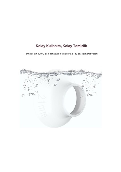 Flanş Girişi 21 mm M5 Göğüs Pompası Aksesuarı BPA İçermeyen Gıda Sınıfı Silikon