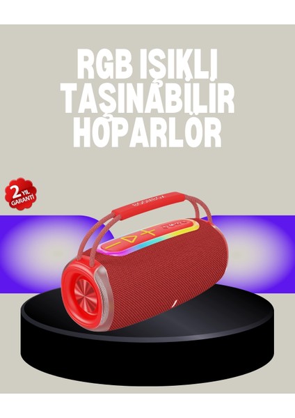 Bfs 20W Kablosuz Bluetooth Hoparlör Rgb Işık Efektli Usb/sd/aux Destekli