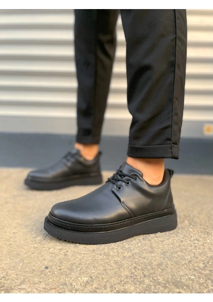 JY03 Luxor Bağcıklı Cilt Erkek Günlük Spor Klasik Ayakkabı Cst - Siyah fiyatları