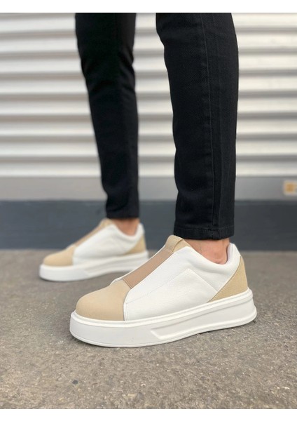 JY007 Alba Bağcıksız Süet Cilt Erkek Günlük Sneaker Ayakkabı Scbt Bej/beyaz fiyatları