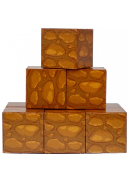 Megacraft 9 Parça Kahverengi Taş Blok