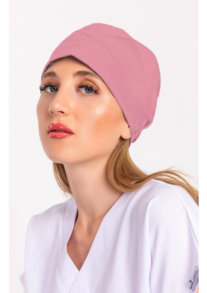 Unisex Düz Koyu Pudra Renk Cerrahi Boneler Doktor Ameliyat Saç Bonesi